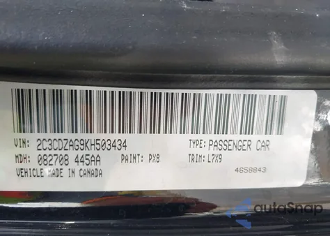 2019 Dodge Challenger Sxt z USA, uszkodzony, nr VIN 2C3CDZAG9KH503434